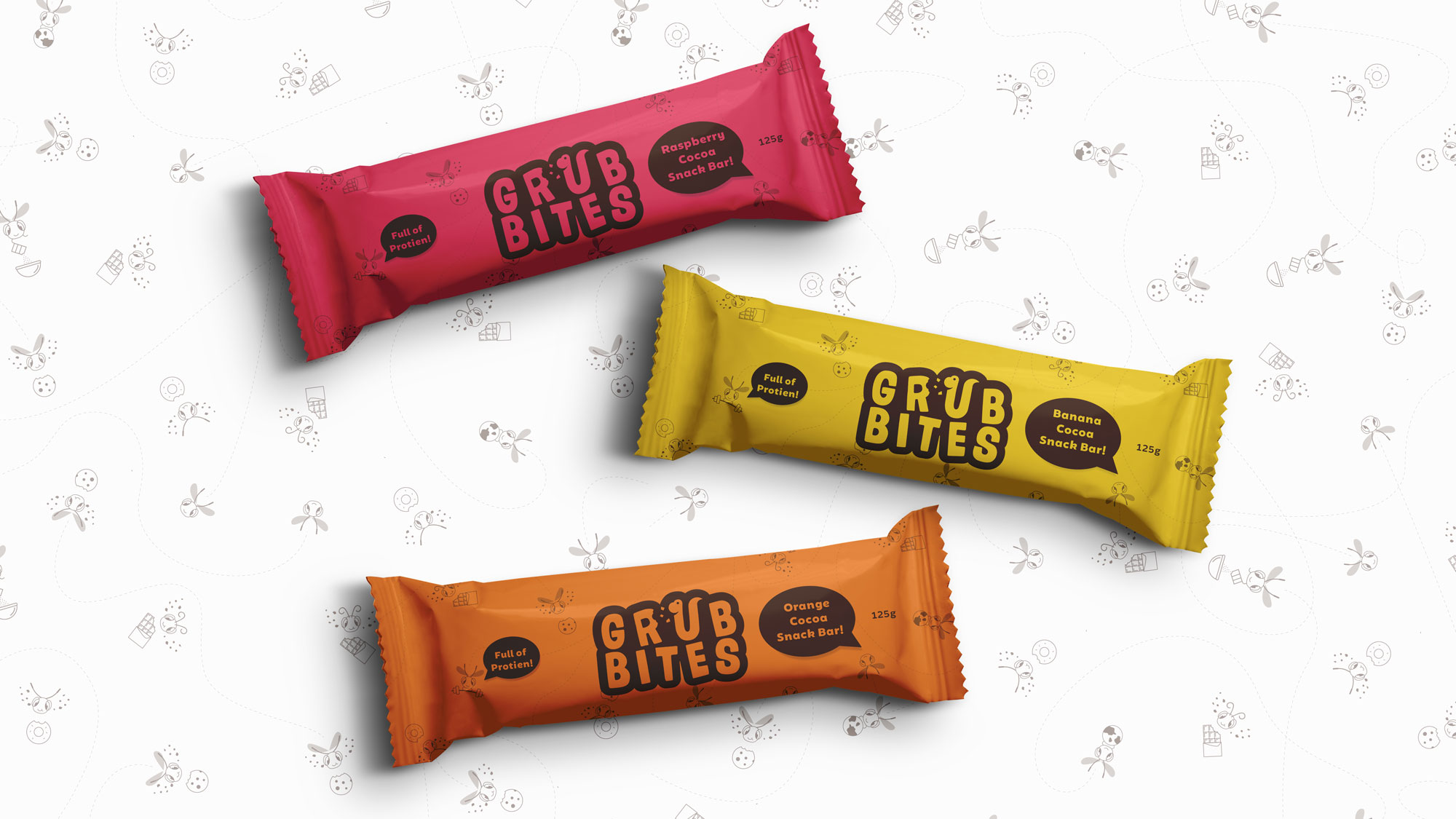 Grubbites snackbars top view