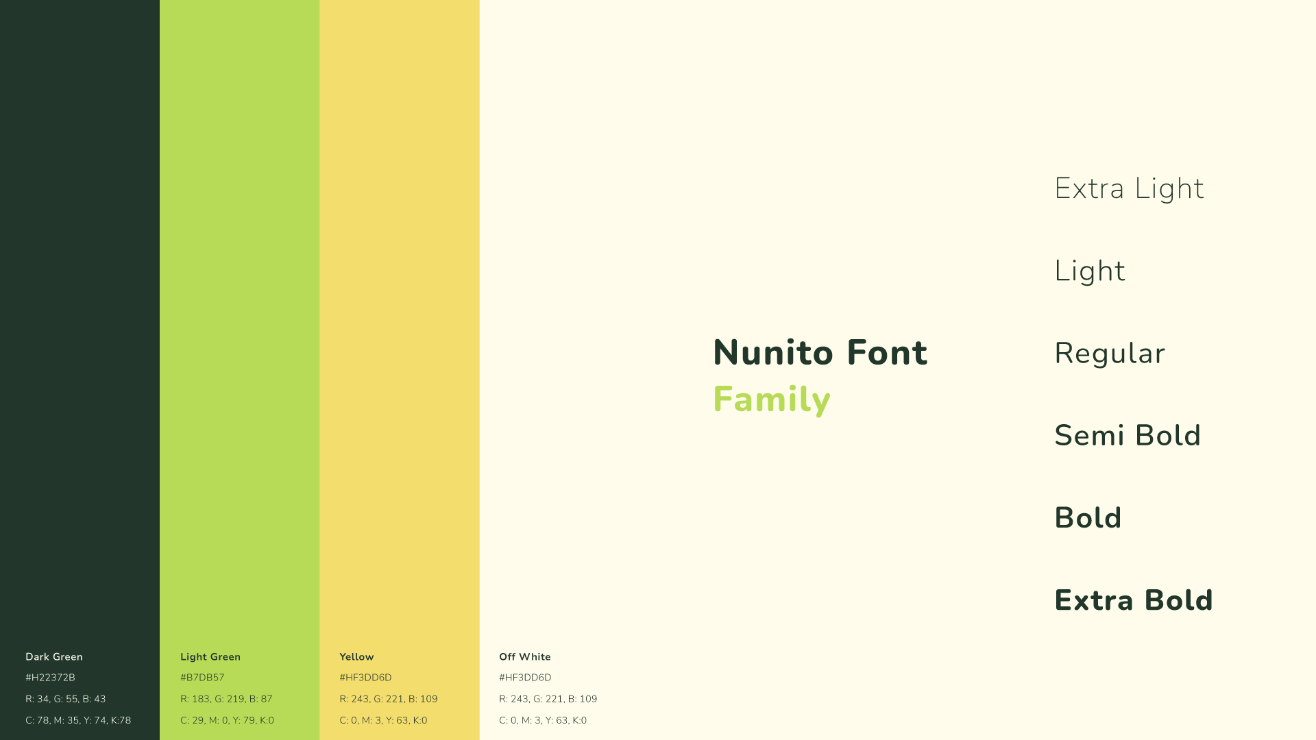 Colours and Typography